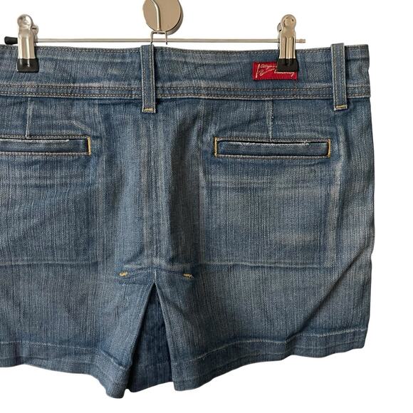 COH Citizens of Humanity 29 Mini Jean Skirt Denim Blue Y2K Pleated Short - Picture 12 of 13